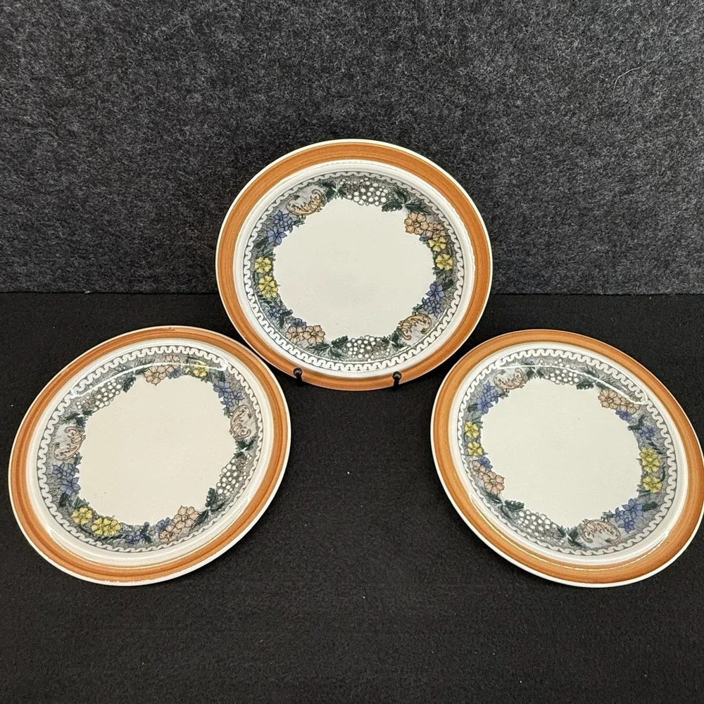 Vintage Goebel COUNTRY BURGUND‎ Individual Salad Plate West Germany 7 3/4
